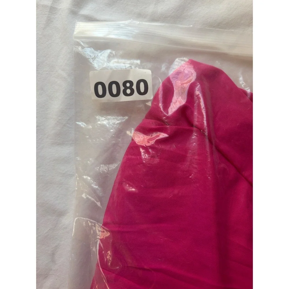 Crown & Ivy XSm Cottagecore Hot‎ Pink Tencel Tiered Ruffle Smocked Midi Dress